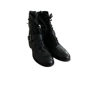 Prada Leather Combat Boots Size 37/6